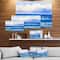 Designart - Seascape in Cloudy sky - Sea & Shore Painting Print on Wrapped Canvas
